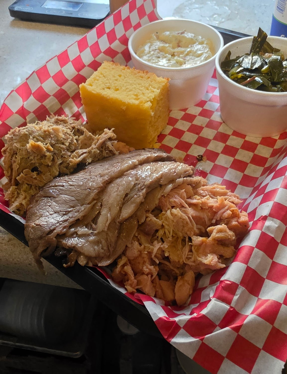 Barbecue plates ready for a family meal